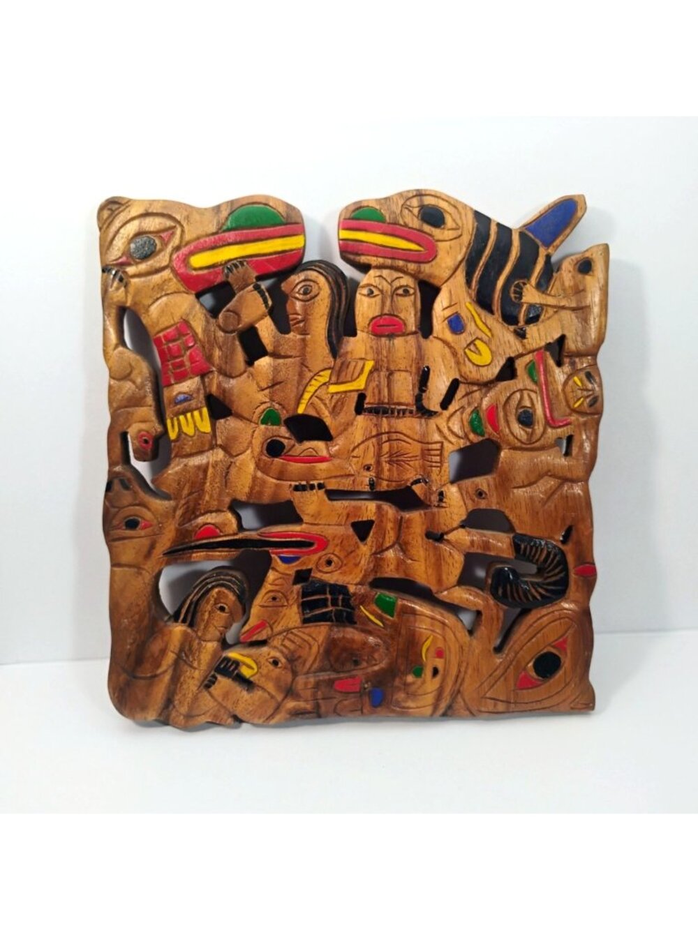 Haida Carved Cedar Panel, After Bill Reid Screen 1968 Royal BC Museum